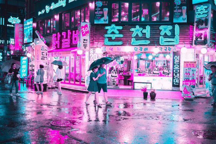Cyberpunk, Neon and Futuristic Street Photos of Seoul by Steve Roe
