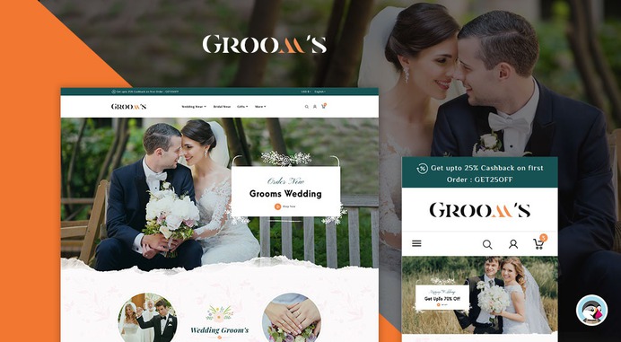 #Grooms #Wedding & #Celebration - #Prestashop #Responsive #Theme | #TemplateTrip #eCommerce #Website #Design #Template
