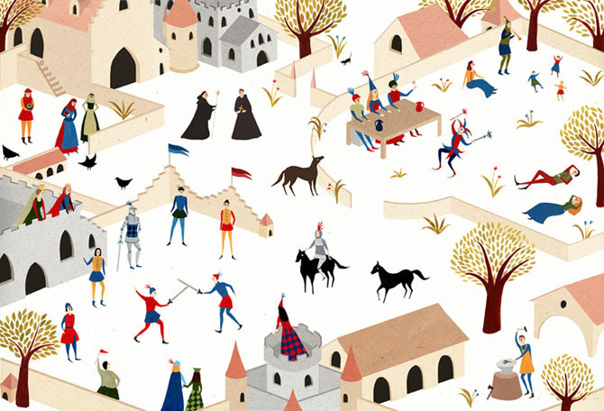 MEDIEVAL CASTLE - lara hawthorne #illustration #castle