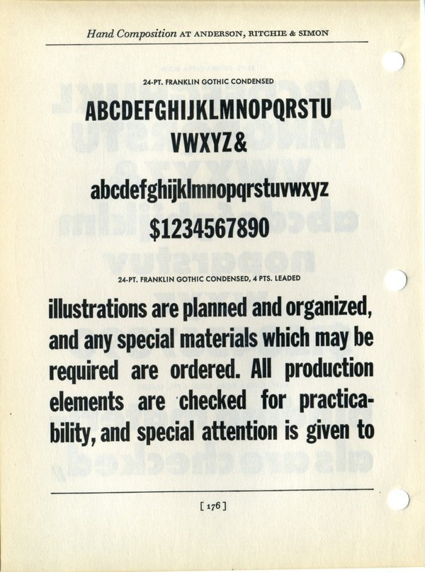 Franklin Gothic Condensed type specimen #type #specimen #typography
