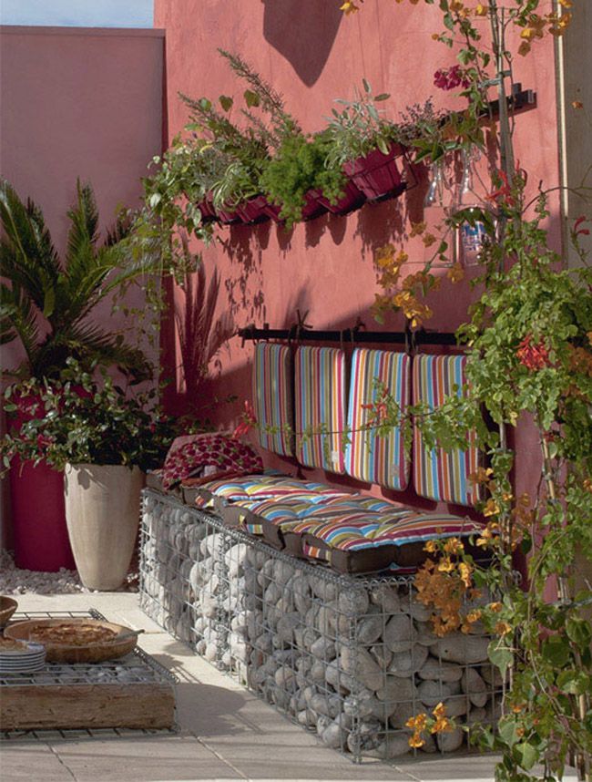 colorful outdoor space stones