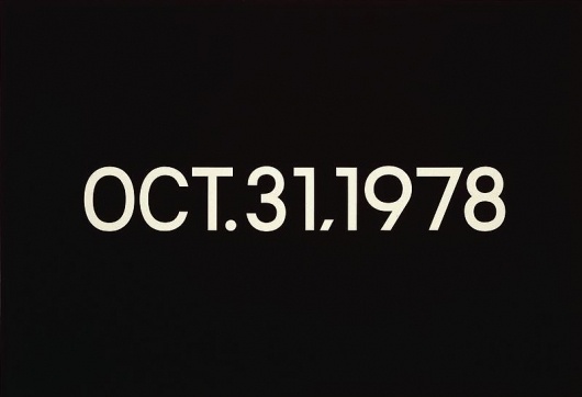 ON KAWARA - OCT.31,1978. Liquitex on canvas. #on #art #futura #canvas #kawara