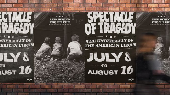 Spectacle of Tragedy #branding #rebrand #design #logo #identity #print #menu #typography #exhibitdesign