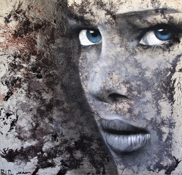 Saatchi Online Artist: Jerom Art; Aerosol Paint, 2011, Painting "Blue Eyes" #eyes #women #illustration #portrait #blue