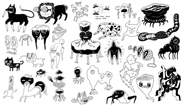 tumblr_m5i8hhHOYp1rrqne4o1_1280.jpg (1204×700) #white #handraw #black #illustration #and #montsters