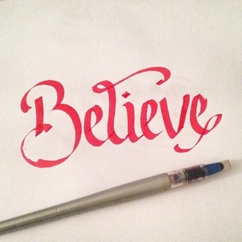 Believe Lettering #copic #marker #lettering #believe #handdrawnlettering