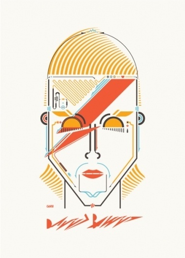 Leandro Castelao #vector #illustrator #geometric #poster #bowie