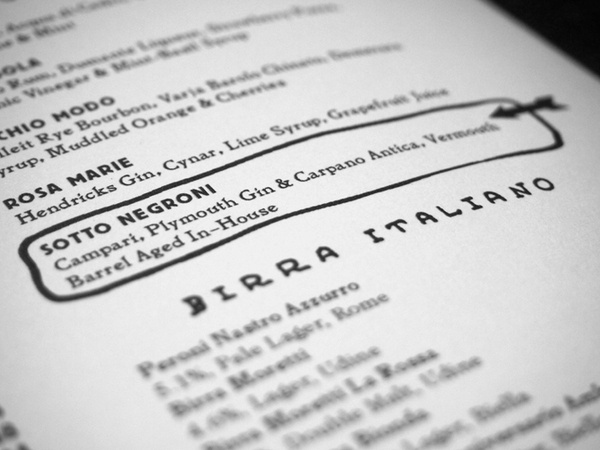 Sotto Christopher A. Ritter #futurism #menu #sotto #typography
