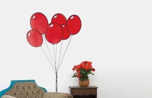 Butter #red #sticker #home #wall #plant #balloon #balloons