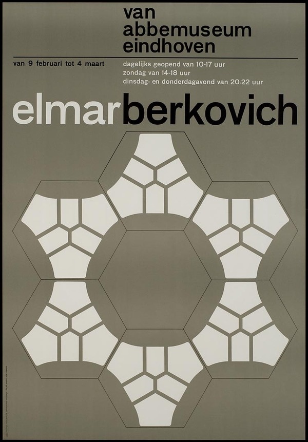 Elmar Berkovich Van Abbemuseum Eindhoven, designer / art director: Crouwel, Wim, #poster