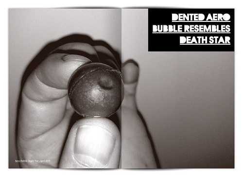review 2009 - dented aero buble resembles death star | Flickr - Photo Sharing! #jetpac #wars #photography #star #death #magazine