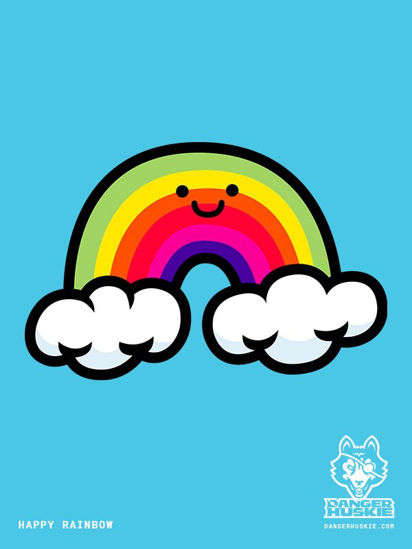 Just a happy rainbow smiling after a storm! #rainbow #storm #happy #vector #illustration #illustration #cute #happy #joy