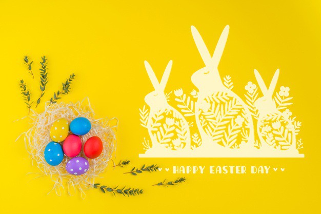 Happy easter day Free Psd. See more inspiration related to Mockup, Template, Spring, Celebration, Happy, Holiday, Flat, Mock up, Easter, Religion, Rabbit, Egg, Traditional, Bunny, View, Up, Happy easter, Day, Top, Top view, Eggs, Nest, Flat lay, Cultural, Tradition, Painted, Mock, Seasonal, Easter day, Lay, Paschal and Painted egg on Freepik.