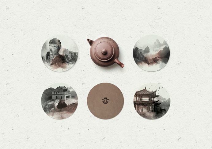 #Coasters #menu #design #restaurant #watercolor #branding #asian