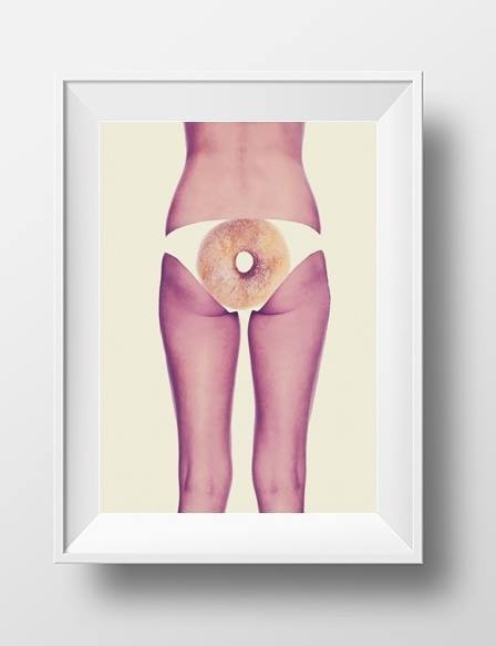 Donut With a BUTT Signed Print 