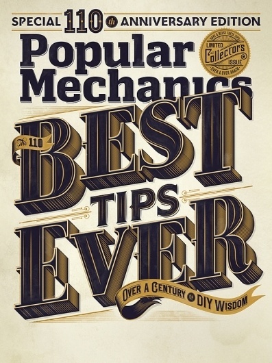Popular Mechanics 110th Edition on the Behance Network #lettering #mechanics #popular #magazine #typography