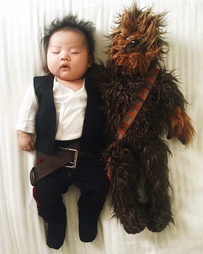 Laura Izumikawa Dresses Her Napping Baby in Cosplay Outfits