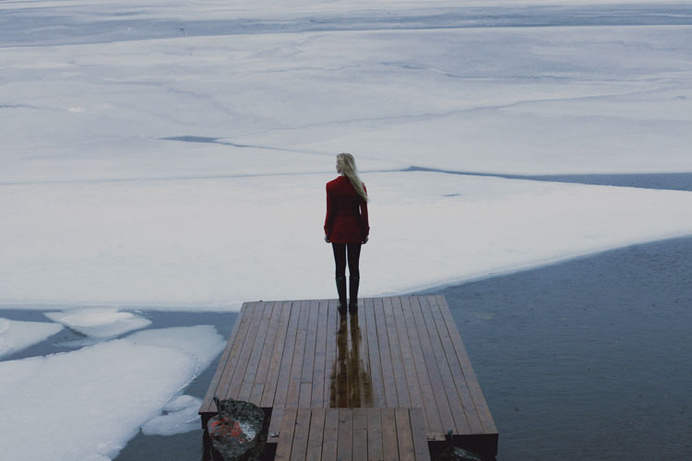 Untitled by Mariell Amélie #red #mariell #parlour #amlie #photography #blue #ice