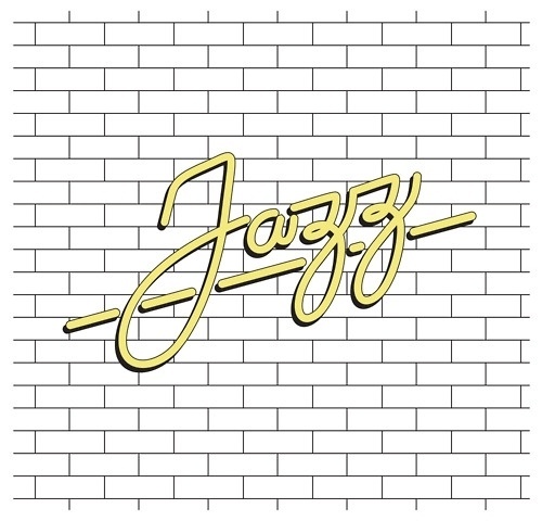 ▲ this instead of nothing #brick #white #jazz #yellow #typography