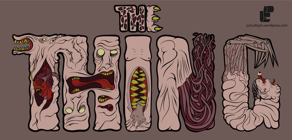 Vectorial | juliusllopis #alien #gore #teeth #gruesome #horror #the #thing #film #typography
