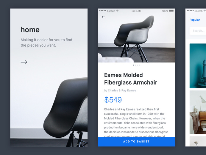 Furniture App Exploration by Oliur