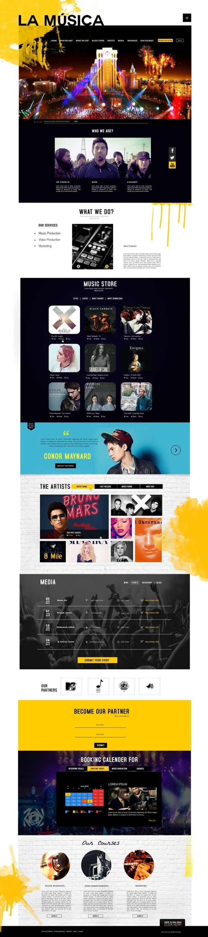 ♪♫ LA MÚSICA ♫ | Experimento | eldiseño | #page #e #we #design #home #concept #music #layout