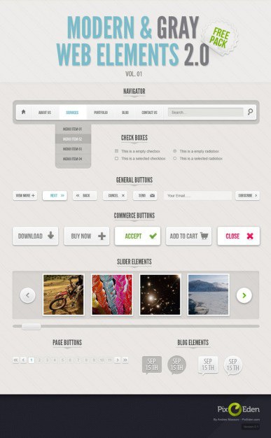 Free classic grey web ui Free Psd. See more inspiration related to Web, Ui, Grey, Classic and Vertical on Freepik.