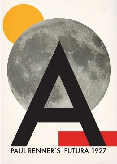 Futura - Lina Sponberg #space #typographic #poster #futura #renner #paul