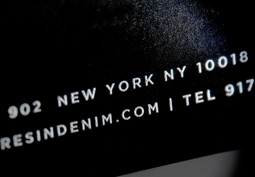 Design Work Life » NOTHING:SOMETHING: Resin Denim Branding Part 1 #typography