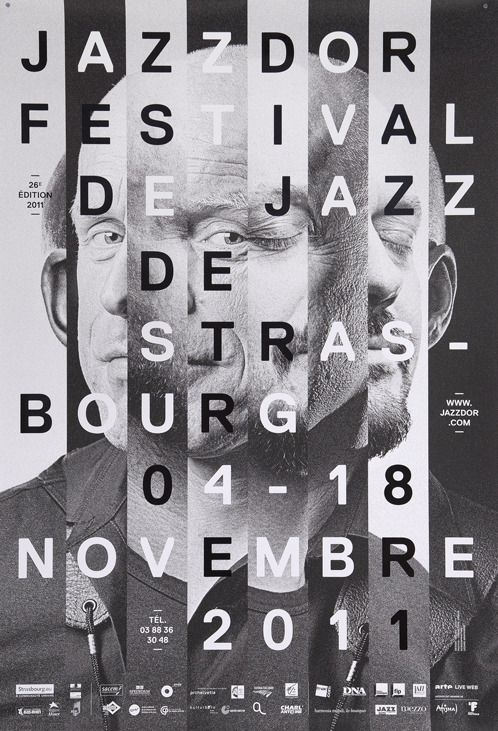 Poster for Jazzdor Festival, 2011. Design by Helmo.