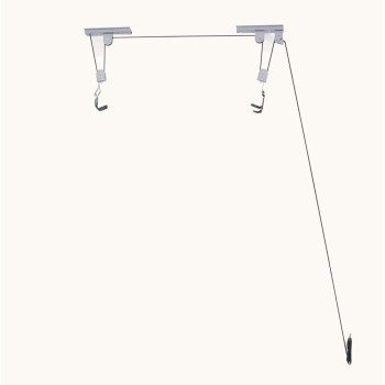 Save floor space with the auto lock pulley hoist system. #design #pulley #space #product #industrial