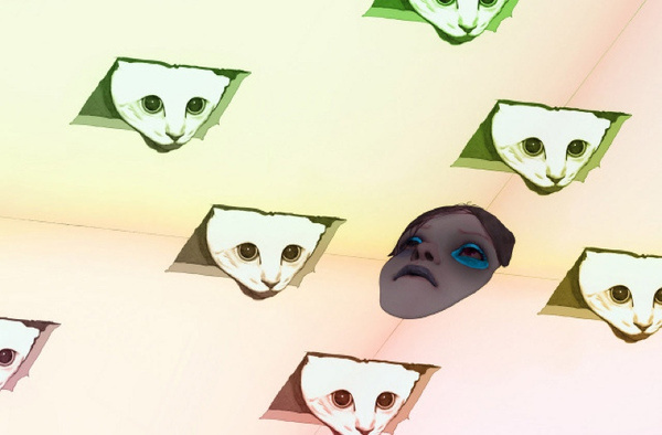 Steve Kim Illustration 1 #illustration #face #cat #surreal