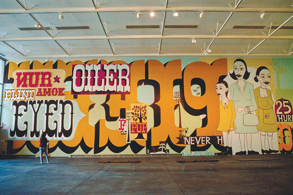 (8) margaret kilgallen | Tumblr #mural #kilgallen #margaret #painting #typography