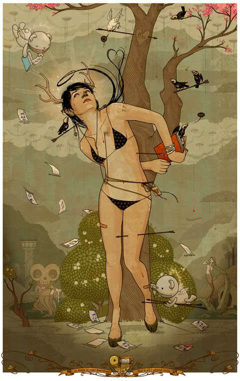 http://i245.photobucket.com/albums/gg62/witchyhoy3/jerrick/milk_3.jpg #deer #vector #girl #illustration #milk