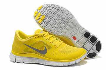 Nike Free Run 3 Running Shoe Yellow Reflective Silver Mens #shoes