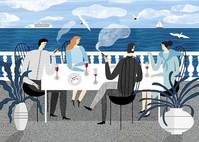 Illustrations idea #304: illustration, people, picnic