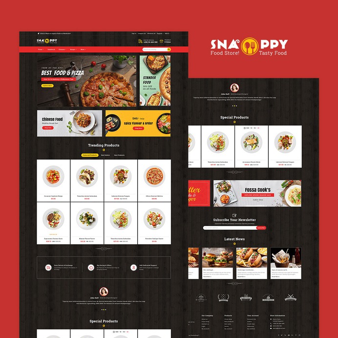#Snappy - #Fast #Food - #Prestashop #Responsive #Theme | #TemplateTrip #eCommerce #Website #Design #Template