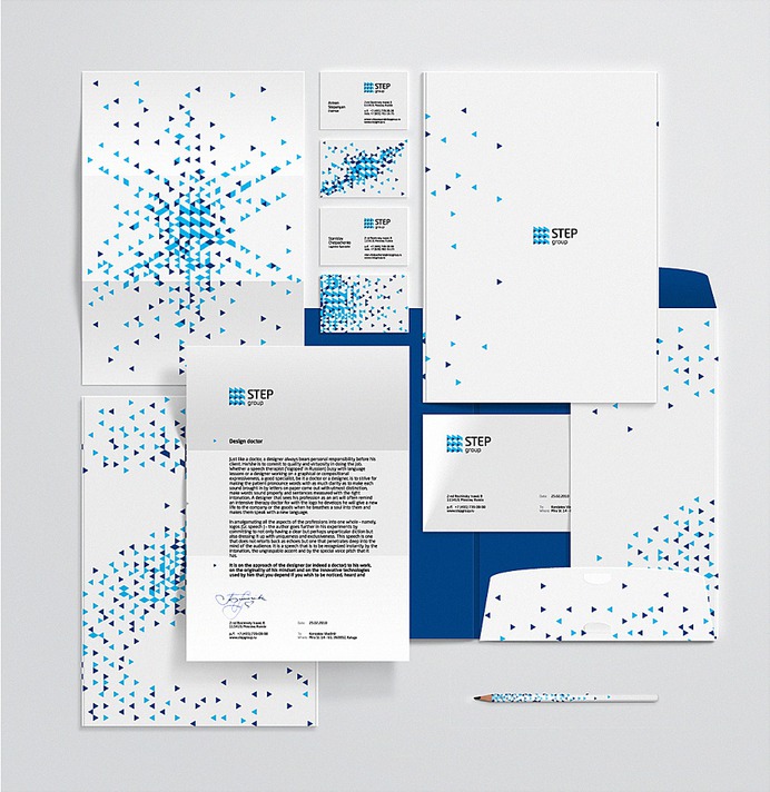 A logo and corporate identity was created for STEP group, and a complete rebranding of the company was carried out