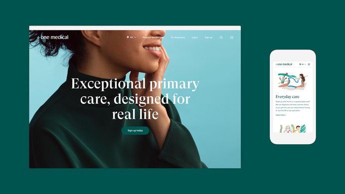 New Logo and Identity for One Medical by Moniker and In-house