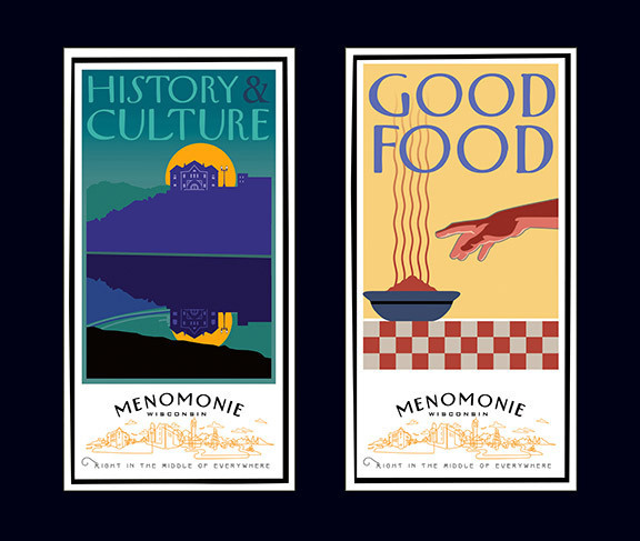 Menomonie poster left David Brier #design #illustration #poster #art #deco