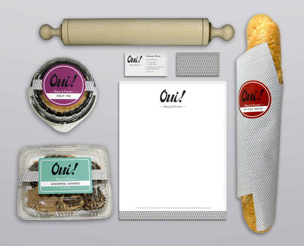 Oui! Bread & Pastries #page #stationary #packaging #design #& #oui #pastries #direction #corporate #brand #p #identity #for #art #web #bread