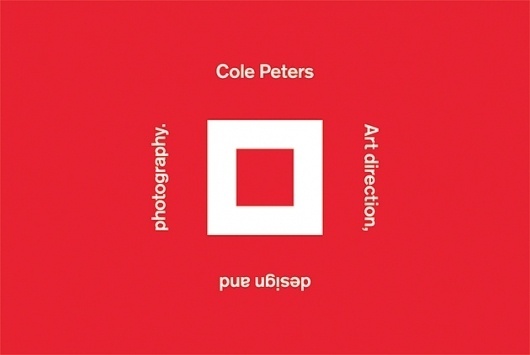 Personal business card | Cole Peters #white #red #business #card #akzidenz #peters #grotesk #cole