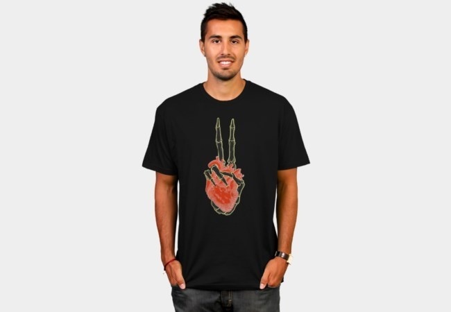 http://www.designbyhumans.com/shop/t-shirt/men/peace-heart/20615/ #illustration #art