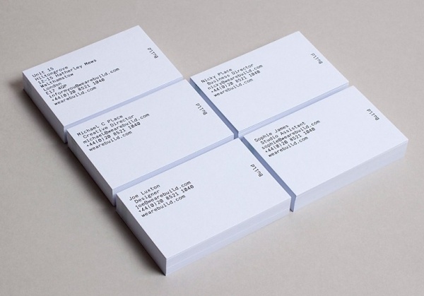 Build Stationery #white #business #card #clean #identity #typography