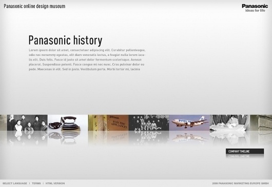 Panasonic Design Museum - Nicki Mayrhofer / Portfolio #website #panasonic #mayrhofer #nicki