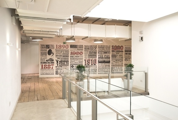 Sony Music Timeline #wall #space #art #typography