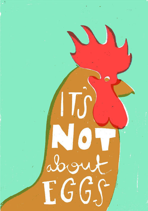 I made a card guys!https://www.etsy.com/listing/126333493/its not about eggs card #print #screenprint #screen #illustration #chicken #drawing #farley