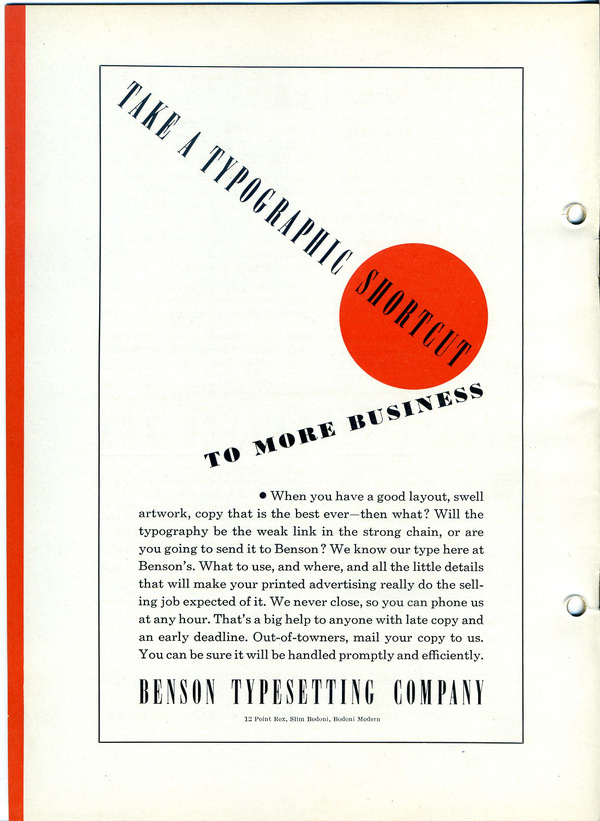 Intertype's Rex and Bodoni typefaces are featured in this 1920s type specimen. #type #specimen #bodoni #typography