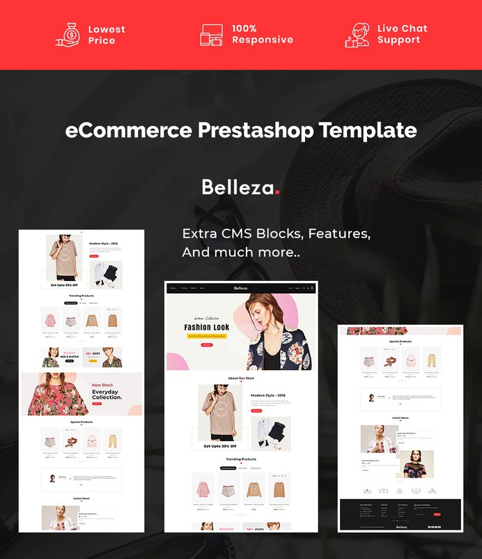 #Belleza - #Fashion #Apparels Store - #Prestashop #Responsive #Theme | #TemplateTrip #eCommerce #Website #Template