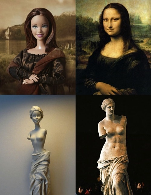 Jocelyne Grivaud is trying to change the way we see Barbie by incorporating her into various famous works of art #barbie